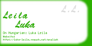leila luka business card